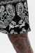 Shorts - Mens Black Paisley Palm Scribble