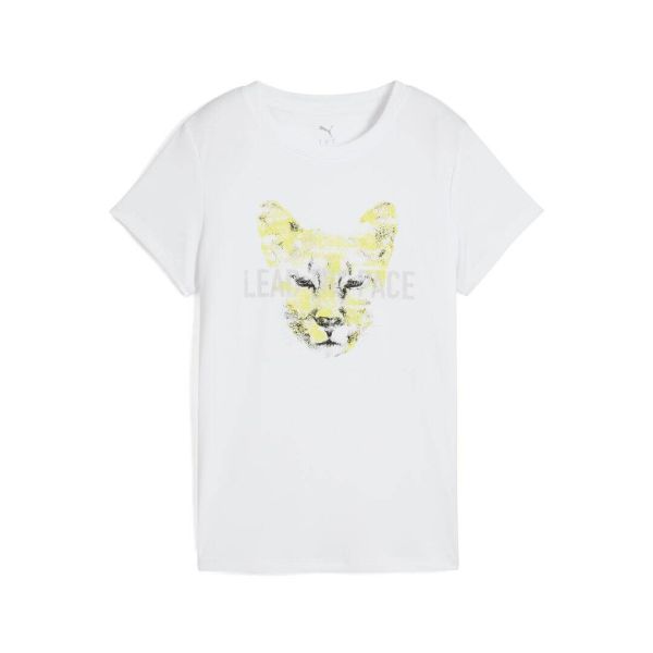 PUMA GRAPHICS RUNNING SLOGAN TEE W White color