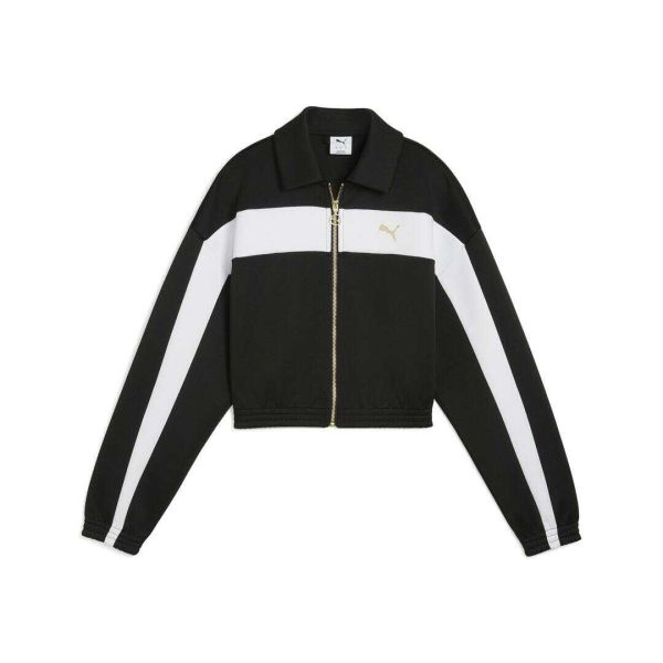 PUMA Relaxed Cropped Track Jacket black color Women's