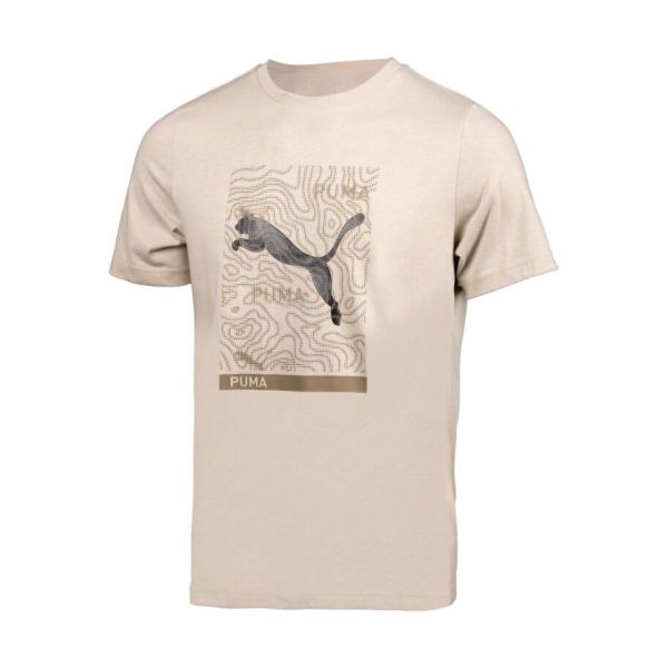 PUMA OPEN ROAD Graphic Tee Desert Dust color Men's