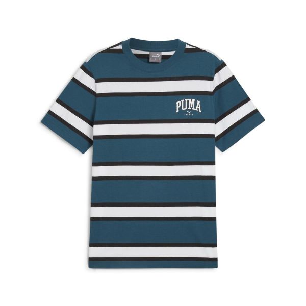 PUMA SQUAD Stripe AOP Tee Cold Green color Men's