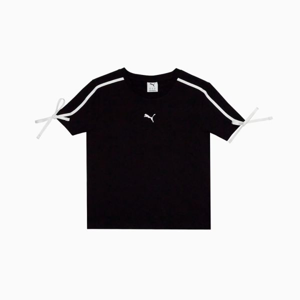 PUMA T7 MODERN DELIGHT Slim Short Tee Black color Women's
