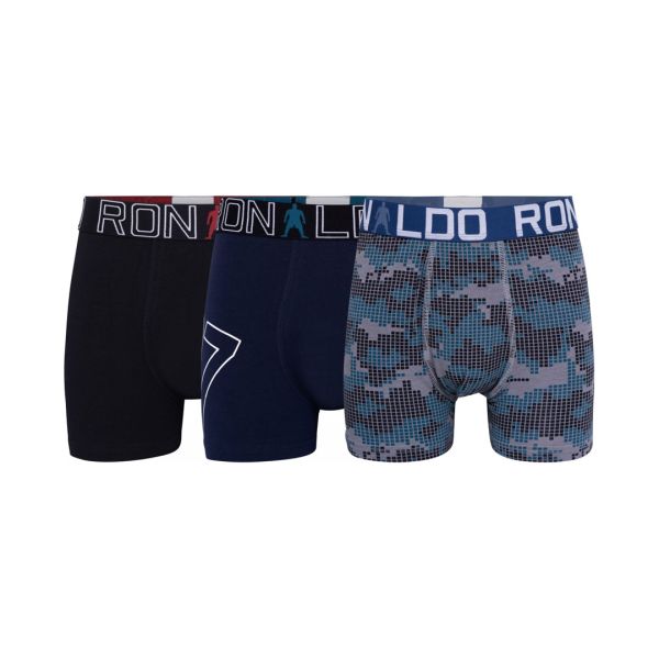 CR7 Boys Trunk 3-pack AOP Multicolour color Kids's