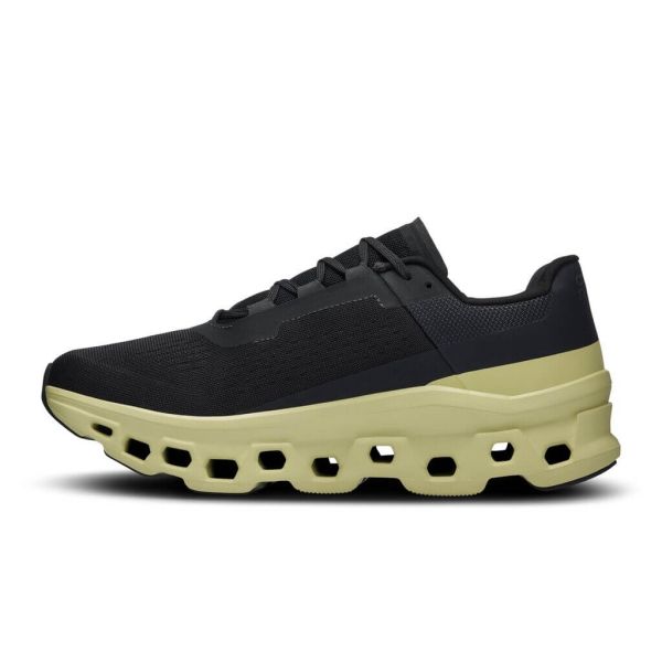 On Cloudmonster Men's running shoes- Black-Acacia color 