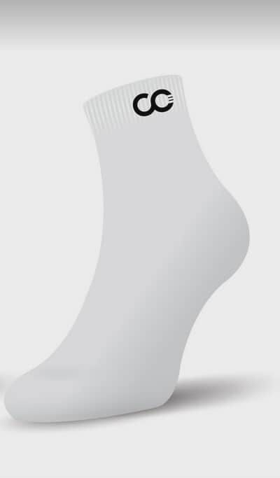 Continew Mens casual socks White-Black Men's