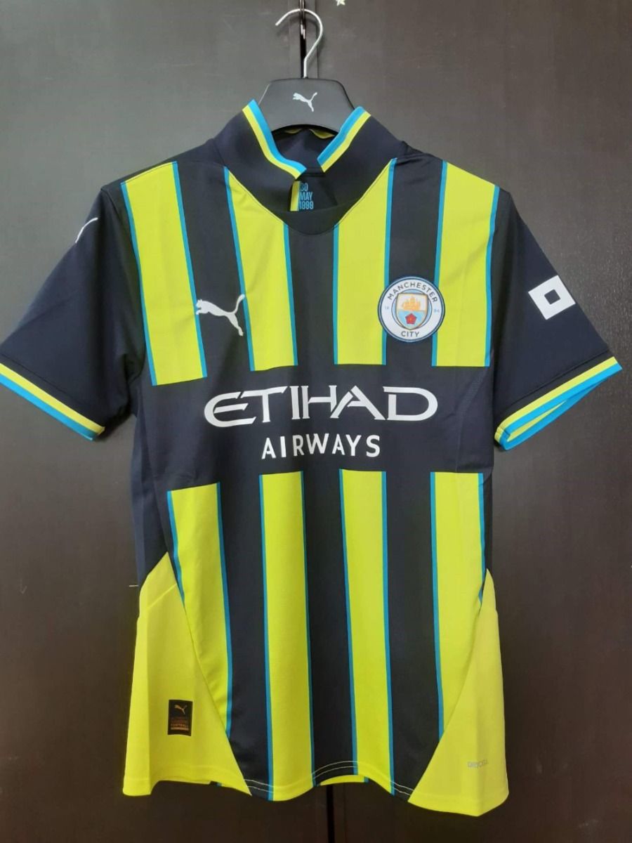 PUMA Men MCFC Away Jersey Replica New Navy Yellow Glow color