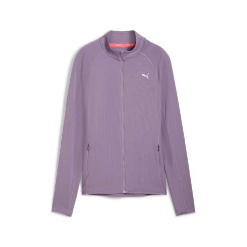 PUMA RUN FOR HER RIBBED FULL ZIP Pale Plum color