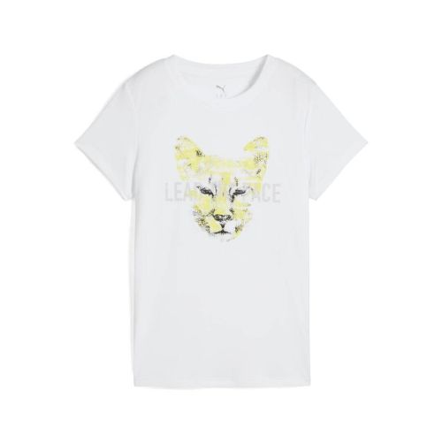PUMA GRAPHICS RUNNING SLOGAN TEE W White color