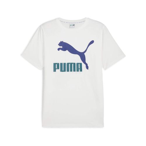 Men's PUMA Classics Logo Tee (s)  White-Lapis Lazuli