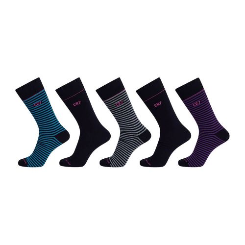 CR7 Mens socks 5-pack Blue-Black-Grey-Purple color