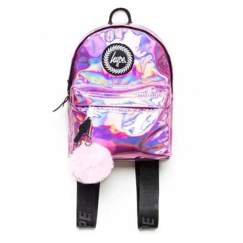 HYPE PINK HOLOGRAPHIC MINI BACKPACK