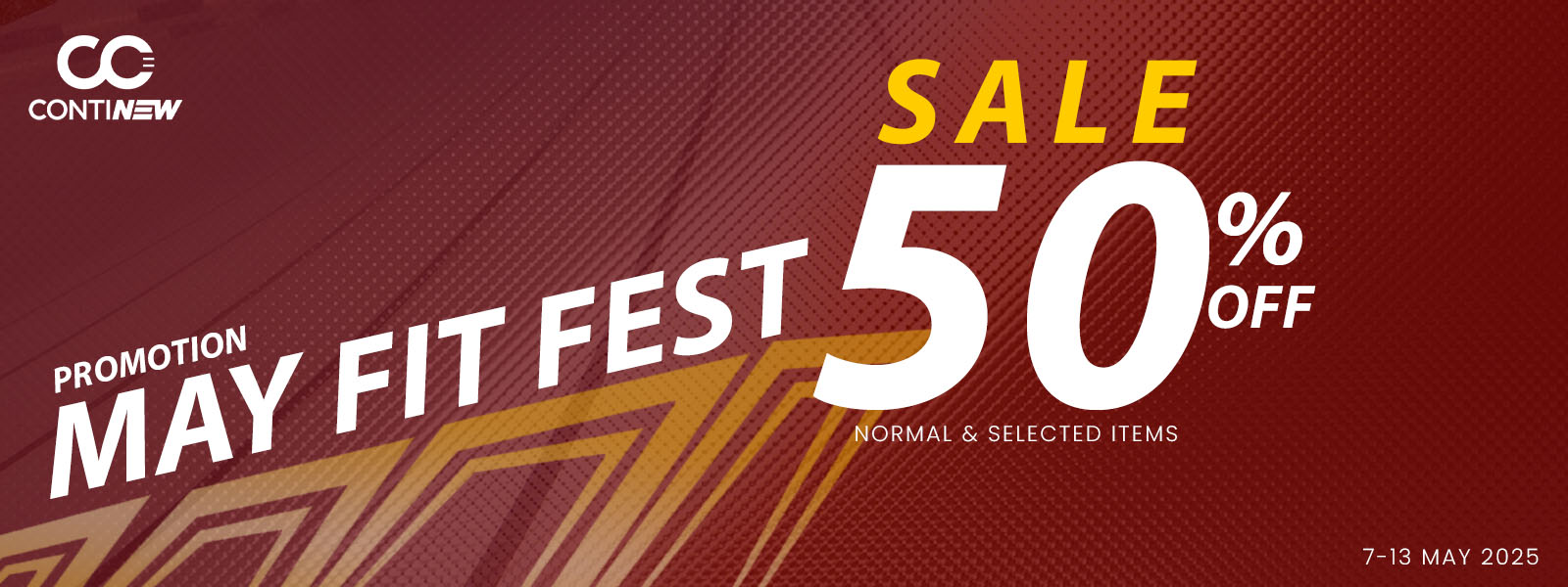 CONTINEW Promotion May Fit Fest Discount 50%