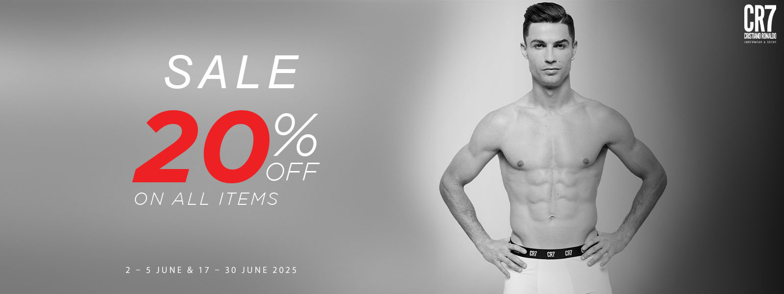 CR7 sale 20%off  June 2025