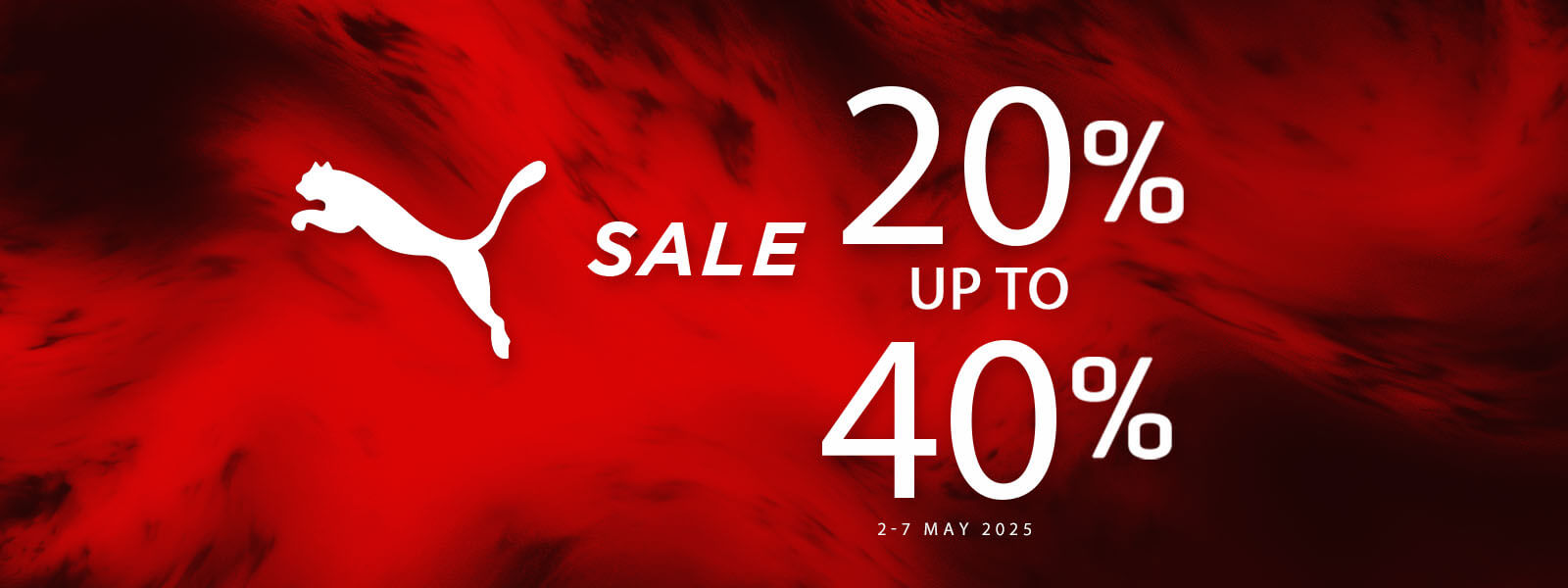 PUMA discount 20% up to 40%